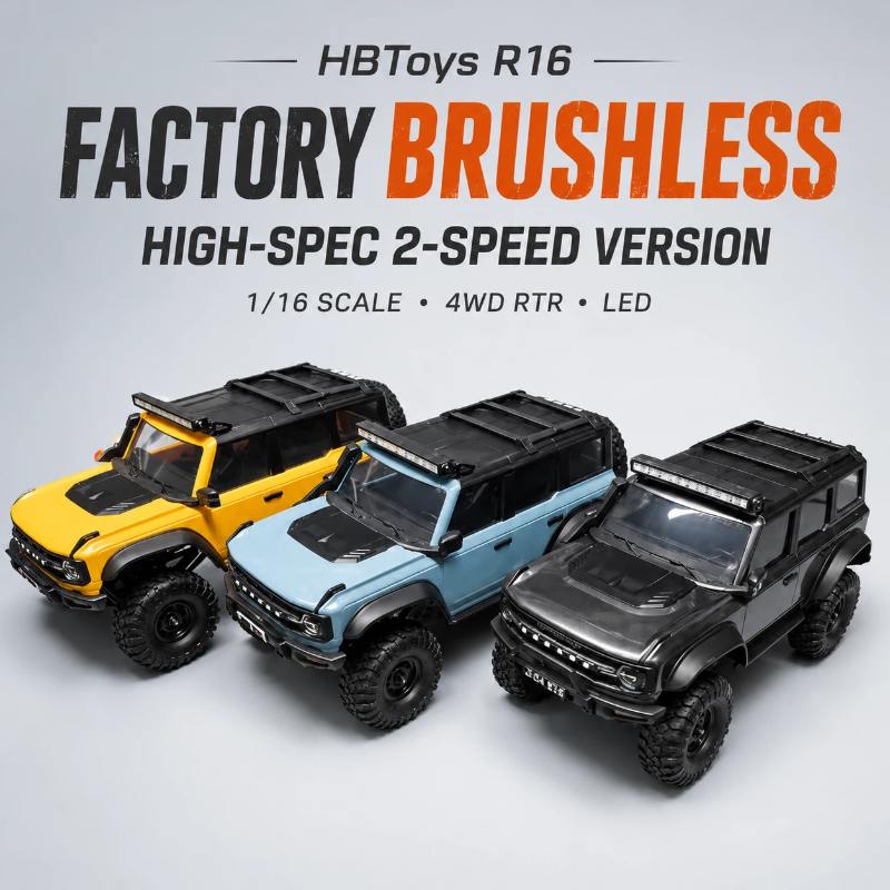 Rc Hobby Grade Car - HuangBo R16 1/16 Factory Brushless RC