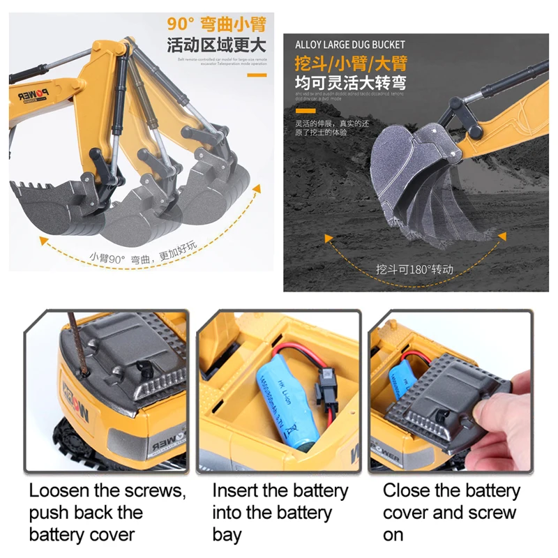 RC Excavator 2.4Ghz 6 Channel  - Rc Excavator Hobby ulasan dan harga