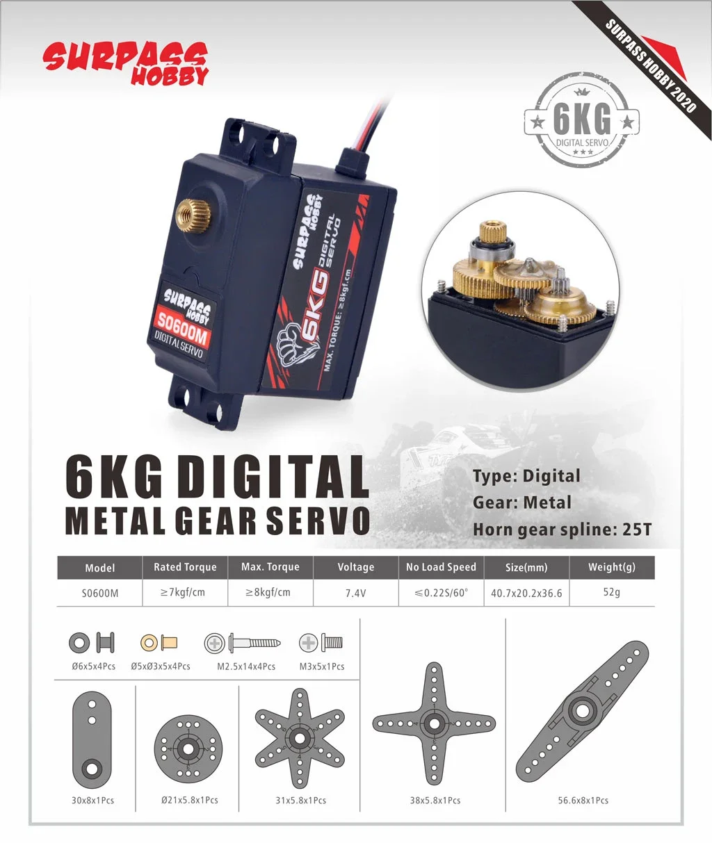 Surpass Hobby 6KG Waterproof D - Rc Hobby Online ulasan dan harga